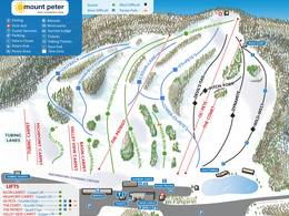 Plan des pistes Mount Peter