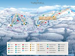 Plan des pistes Turufjell