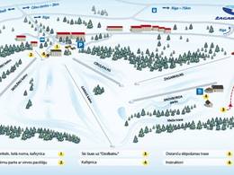 Plan des pistes Žagarkalns