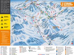 Plan des pistes Stubaier Gletscher (Glacier de Stubai)