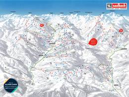 Plan des pistes Saalbach Hinterglemm Leogang Fieberbrunn (Skicircus)