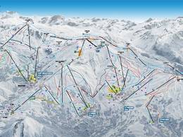 Plan des pistes Les Sybelles – Le Corbier/La Toussuire/Les Bottières/St Colomban des Villards/St Sorlin/St Jean d’Arves