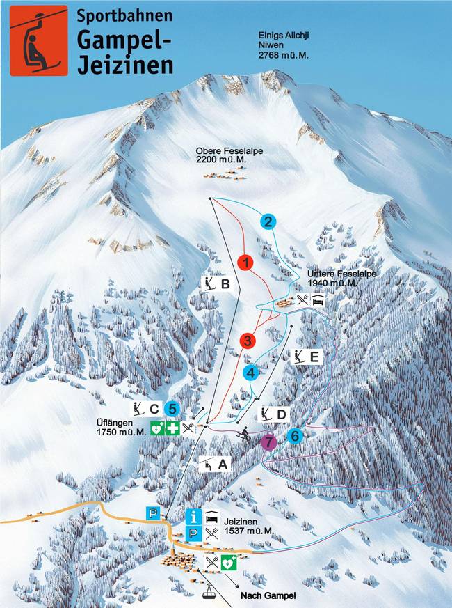 Jeizinen Feselalp – Gampel/Steg Jeizinen Feselalp – Gampel/Steg